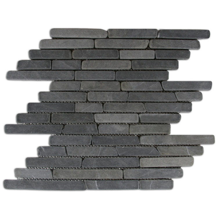 CNKTile Gambia Random Sized Natural Stone Mosaic Tile in Gray Wayfair